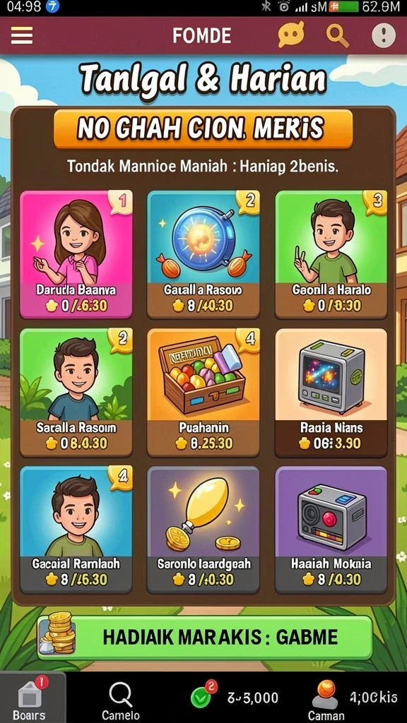 akunjp - Tampilan menu awal yang menarik dan mudah dinavigasi.